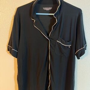Victoria's Secret Black Shirt with White Piping